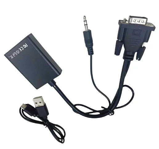Full HD 1080P VGA Male To Hdtvi Female Cable VGA to HDTV Converter Cable With Audio Cable For PC TV Box