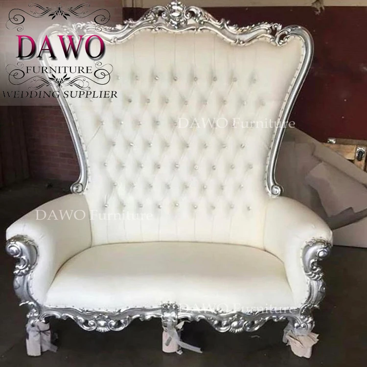 luxury modern design high back king wedding sofa chair