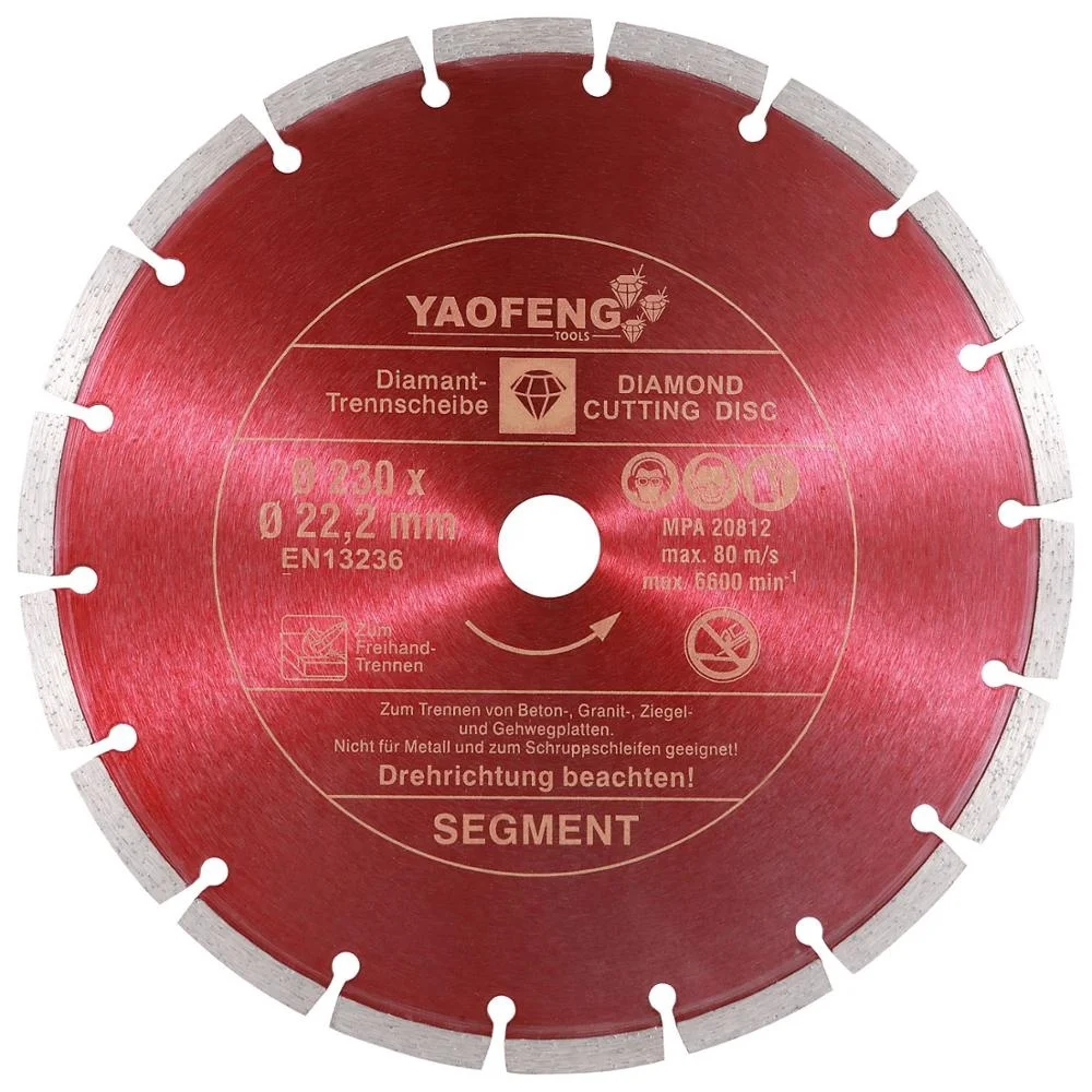 Diamond Saw Blade 230mm 9inch Diamond Cutting Disc for Sandstone