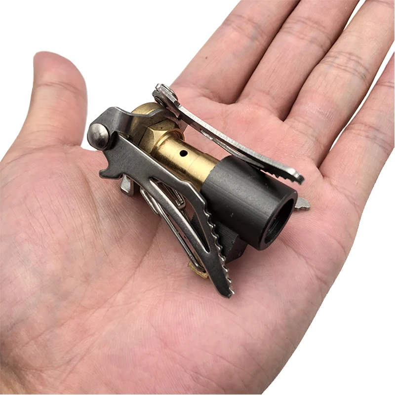 Outdoor Portable Folding Mini Camping Gas Stove Survival Furnace Stove 45g 3000W Pocket Hiking Picnic Cooking Gas Cooker Stove