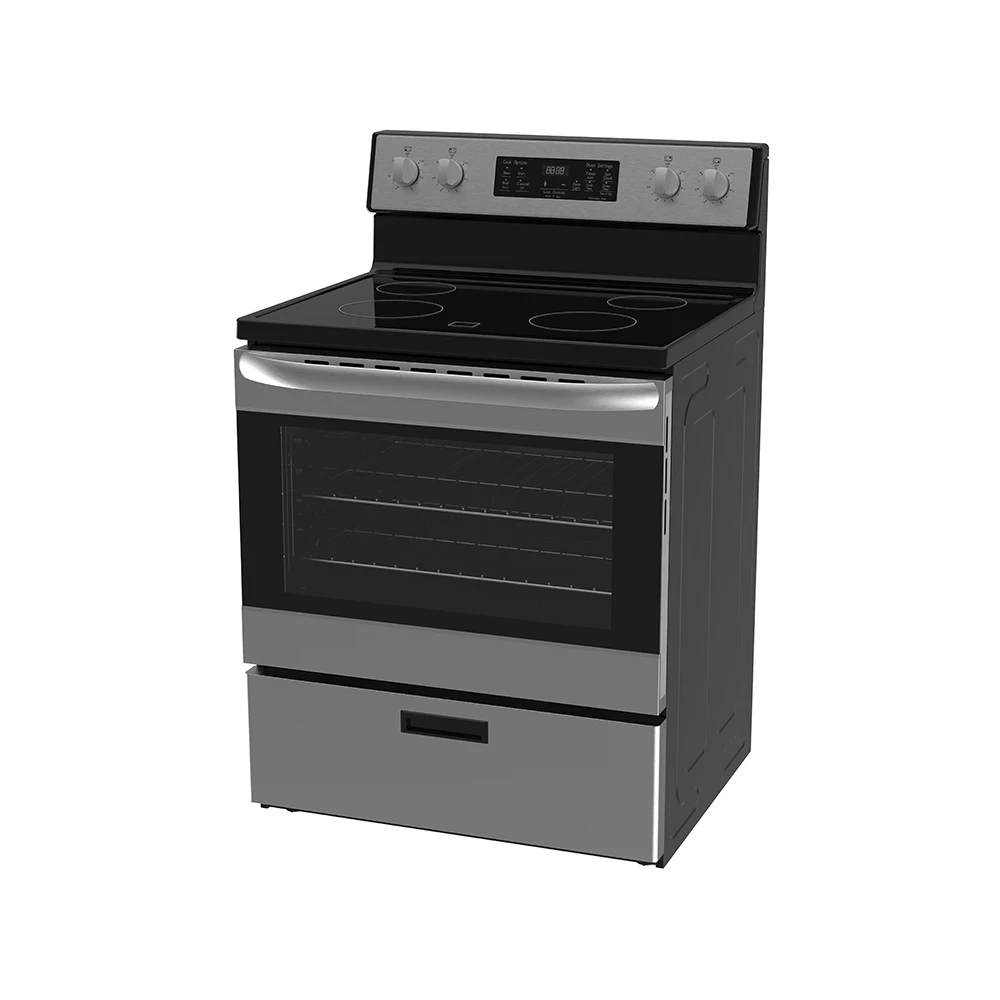 5.2cf Freestanding 4 Burner Cooktop Plate Kitchen Appliance Family Baking Oven Cooking Electric Range with Wifi Voice Activation