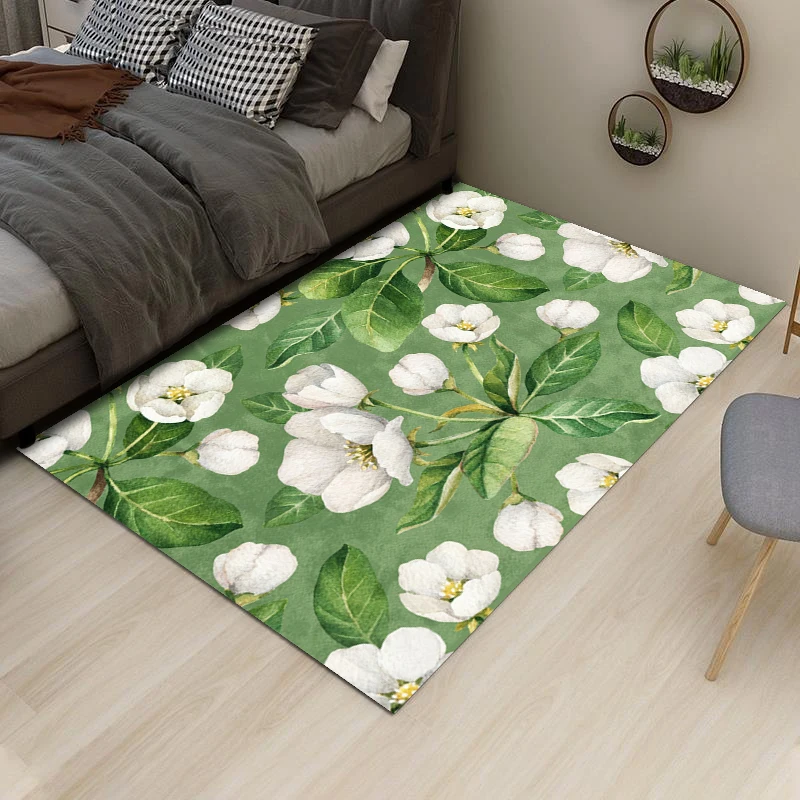 Tropical Plant Ocean high quality wash painting carpet tiles abstract  floor coverings for living room
