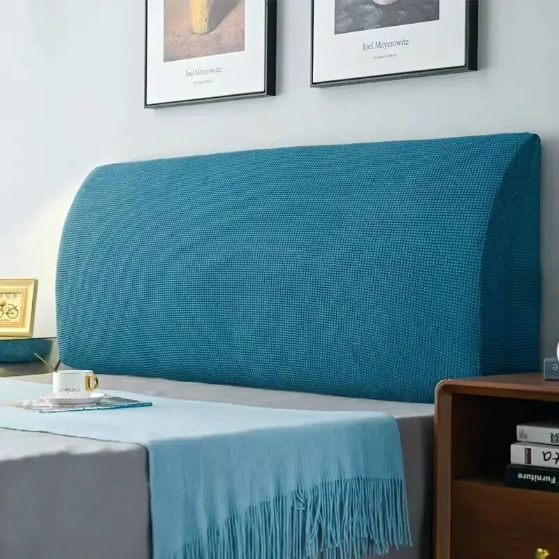 Новый дизайн, однотонная эластичная накладка на изголовье из полиэстера, мягкая и удобная жаккардовая насадка на кровать