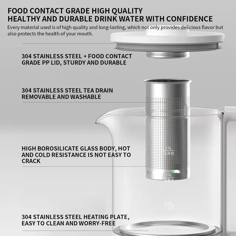XIAOMI MIJIA Multifunctional Health Pot Electric kettle N1 White MJDGNYSH01DEM 800W High Power 1.5LSmart Temperature Control