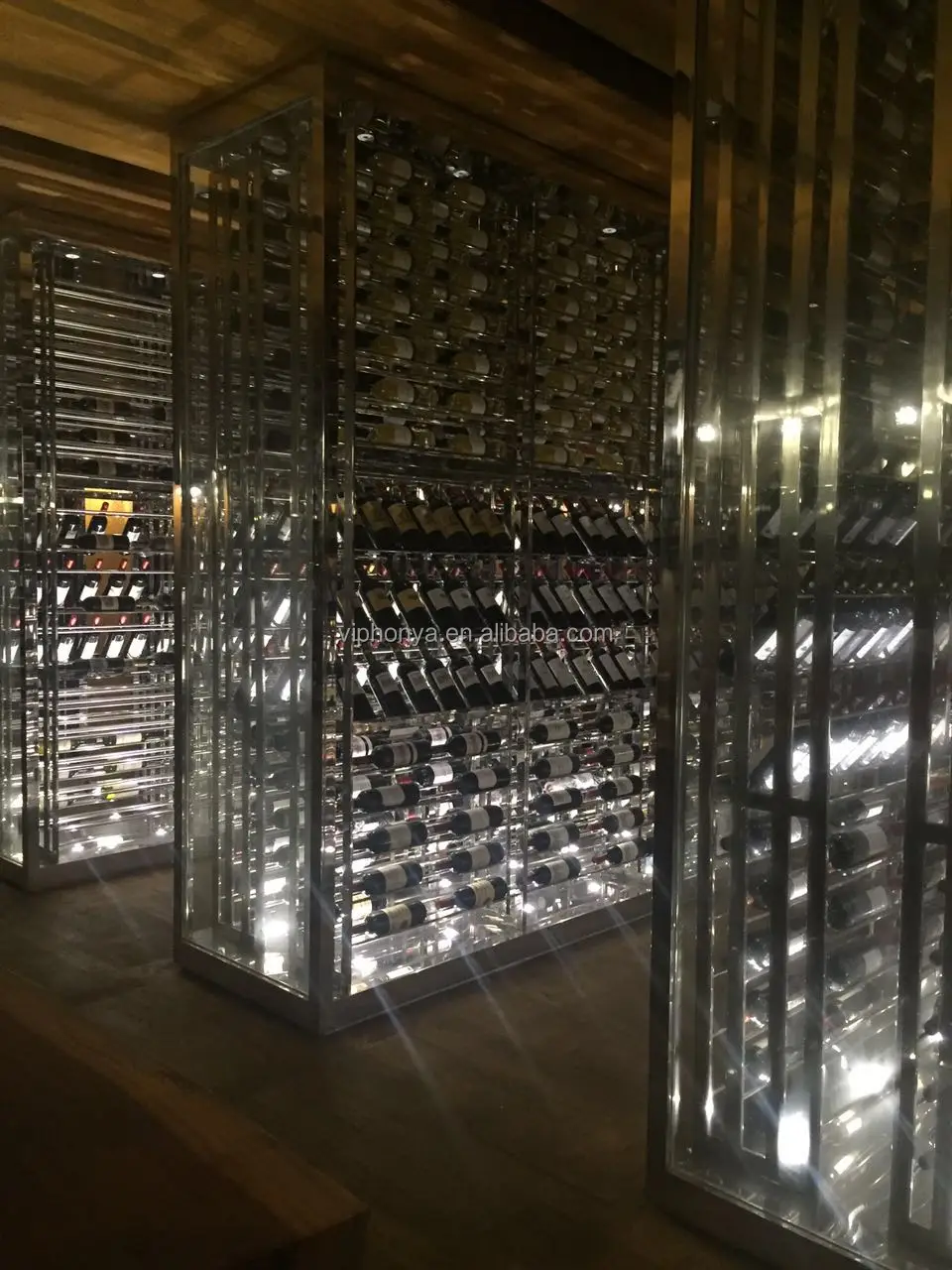 Wine cabinet with lock for Commercial Custom or Home Applications Customized Wine Bar Storage Cabinet for Whisky Display Stand