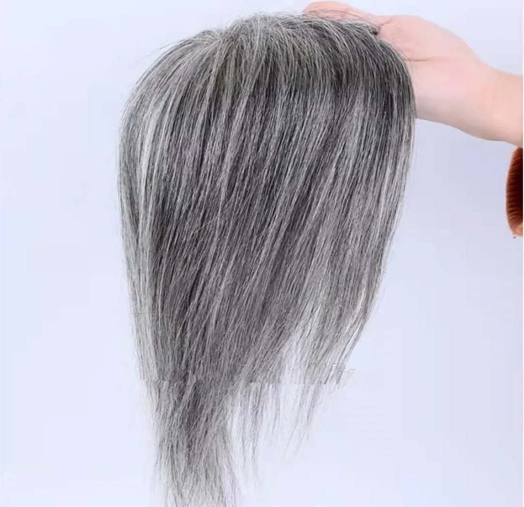 women hair pieces remy human hair toupee for women topper salt and pepper gray blonde hair topper