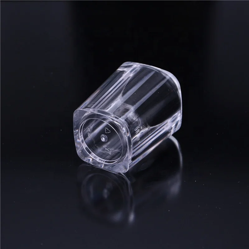 Wholesale food safe acrylic small square cup shot glasses plastic tequila shot glass clear