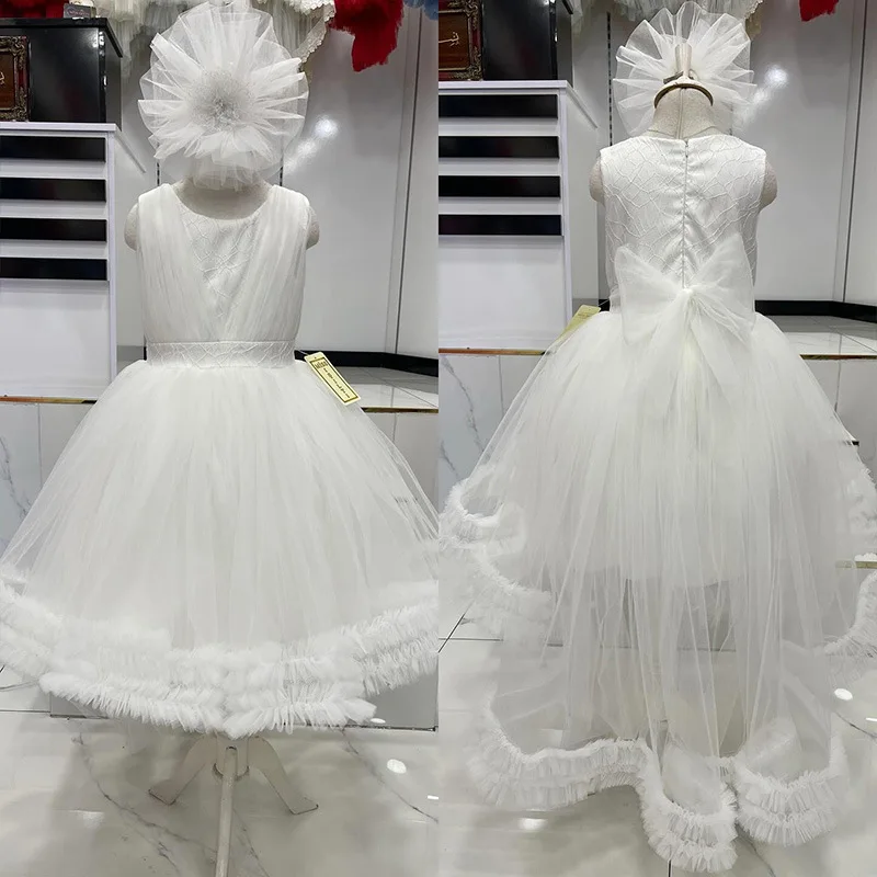 Puffy Wedding Dress Flower Girl Host Girl Princess Cake Dress Exclusive for Cross-Border