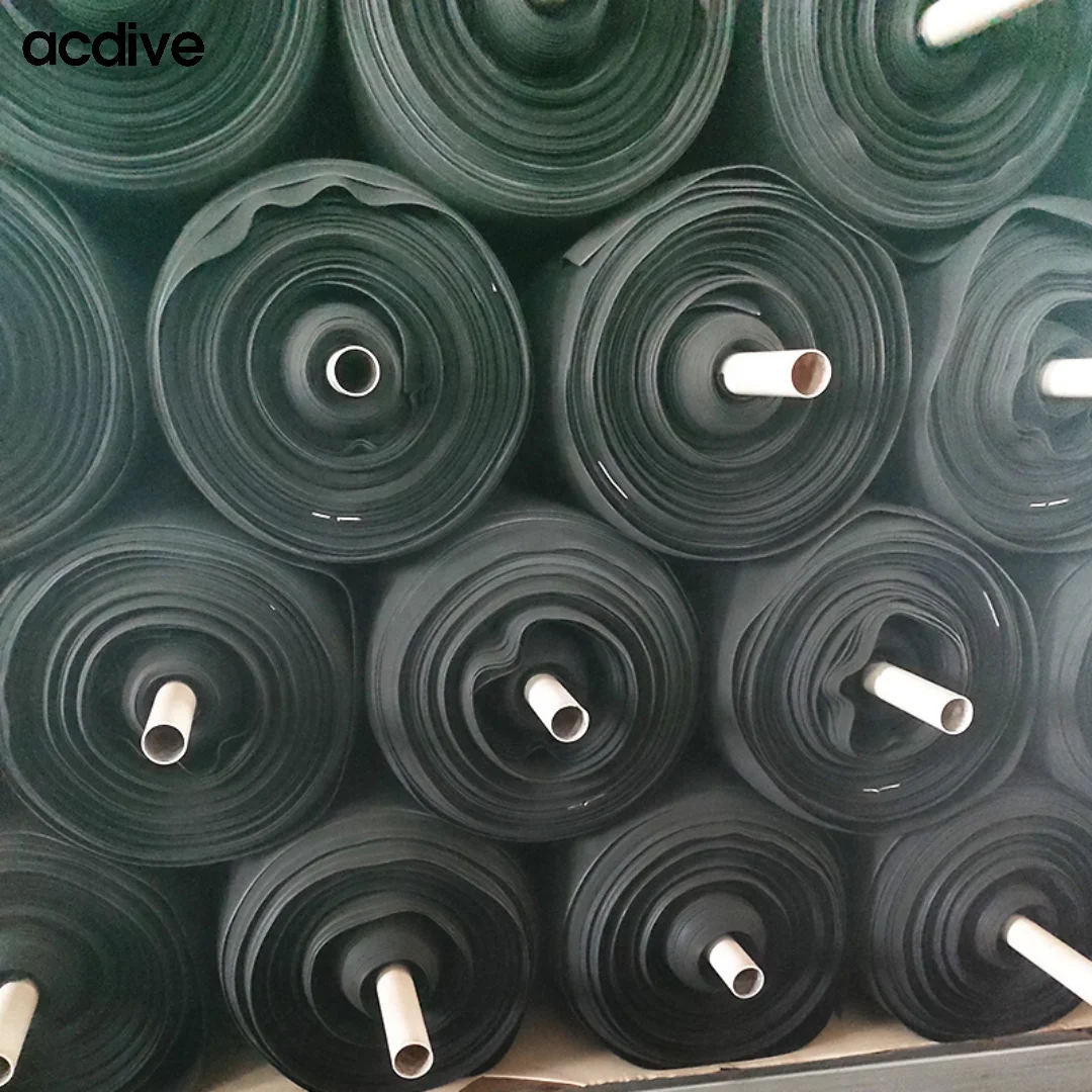 Acdive High Quality Customized Colors Thickness Sizes Hardness 3mm Cr Neoprene with Nylon Cloth Roll Sheet