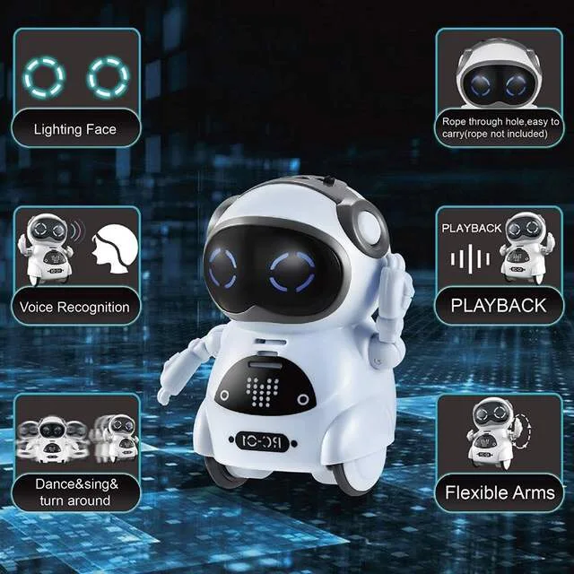 RC-01 Mini Pocket Robot for Kids with Interactive Dialogue Conversation