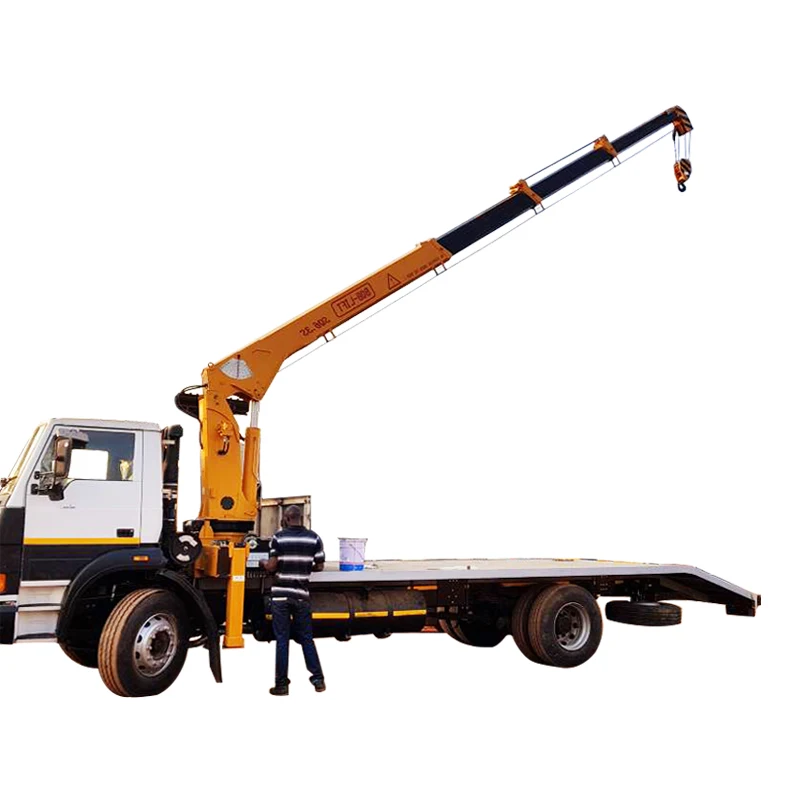6000kg 6 Ton Telescopic Boom Hydraulic Lifting Machine Mini Grua Mobile Small Truck Mounted Crane