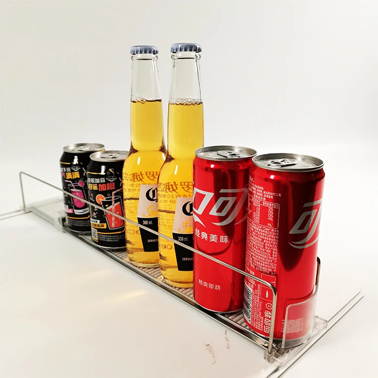 Hangzhou Novaday Supermarket Store Systems Acrylic Automatic Push Display Shelf Dividers Gravity Feed Roller For Shelf