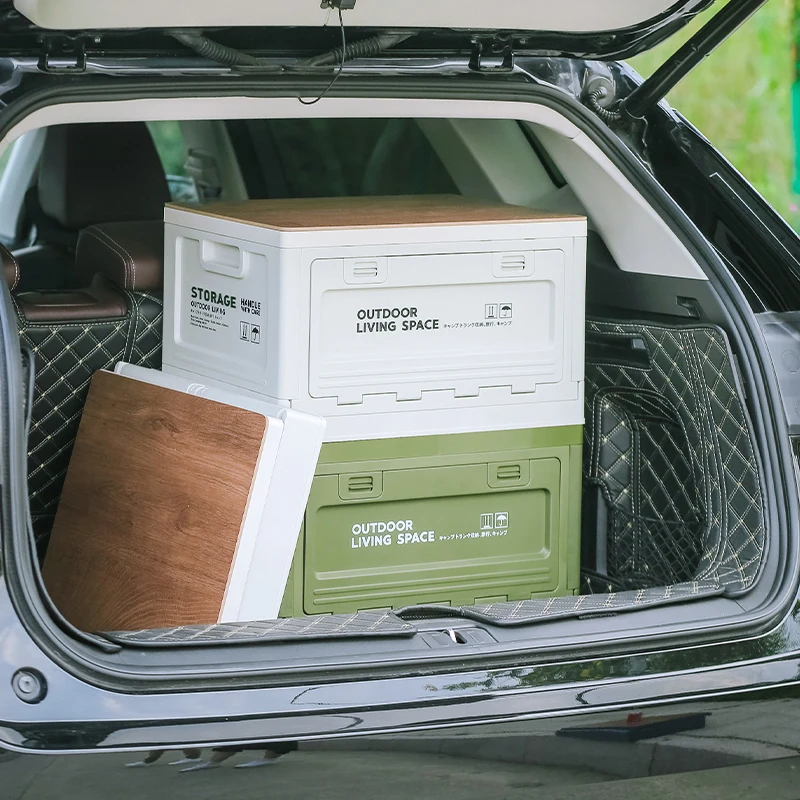 Panda Factory Cheap Price Camping Multi-functional Plastic Folding box Portable Storage Bin Boxes For Park Picnic