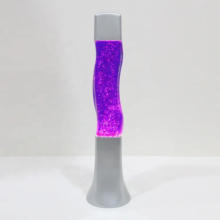 
2020 New retro promotion aluminum christmas party decoration lighting night novelty groovy shinning glitter wave lava lamp 