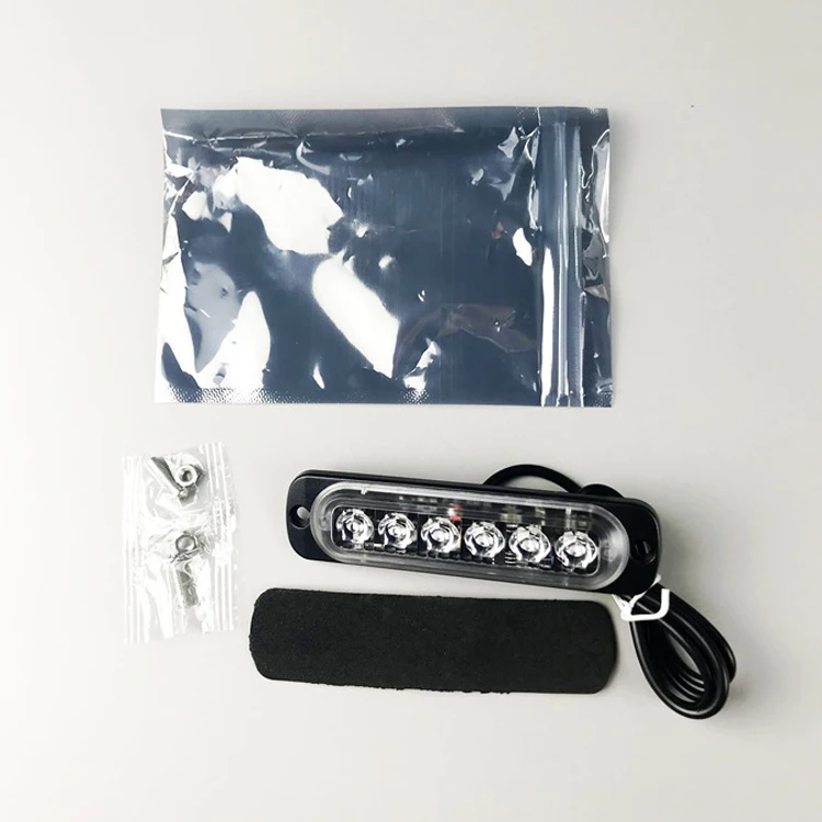 12v car emergency light Red blue green amber 12 led grille strobe light warning light