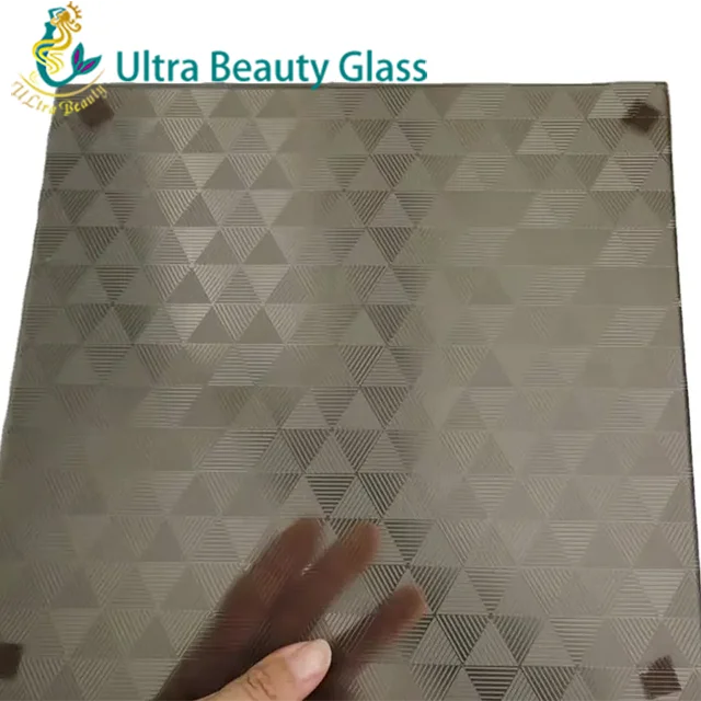 High Quality Safety Pattern Acid Etched Frosted Glass for Decoration Factory  Price