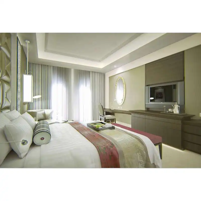 2022 Modern Design Bedroom Furniture Set Bespoke Luxury King Size Bed for Villa Use