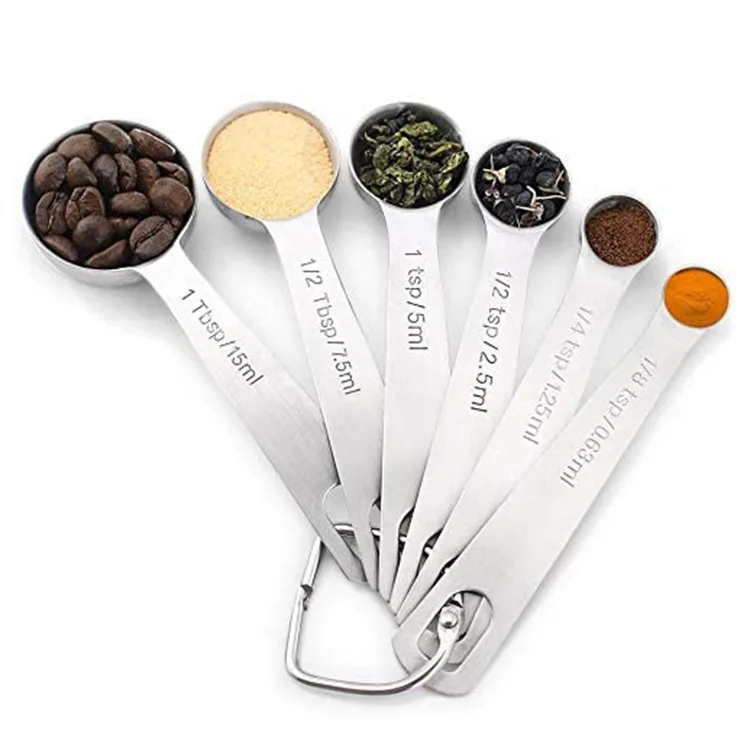 Premium Heavy Duty 18/8 Stainless Steel Measuring Spoons Cups Set with Metric and US Measurements