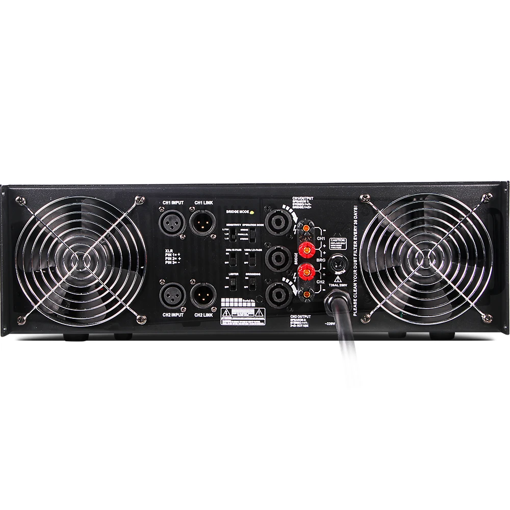 Biner CA18 2u 2ch 1100W Professional Power Amplifier for Stage Performance Concert Conference KTV Party