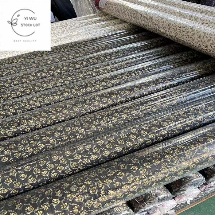 Good selling high quality 45S rayon & viscose & modal floral fabric for garment in stock lot.