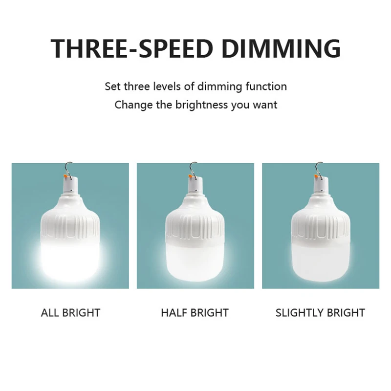 
Wholesale low price outdoor remote control portable 40W 80W 100W 150W rechargeable solar light bulb 