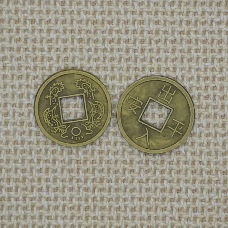 wholesale 19mm metal alloy coin antique brass China coins for crafts and Fengshui jewelry