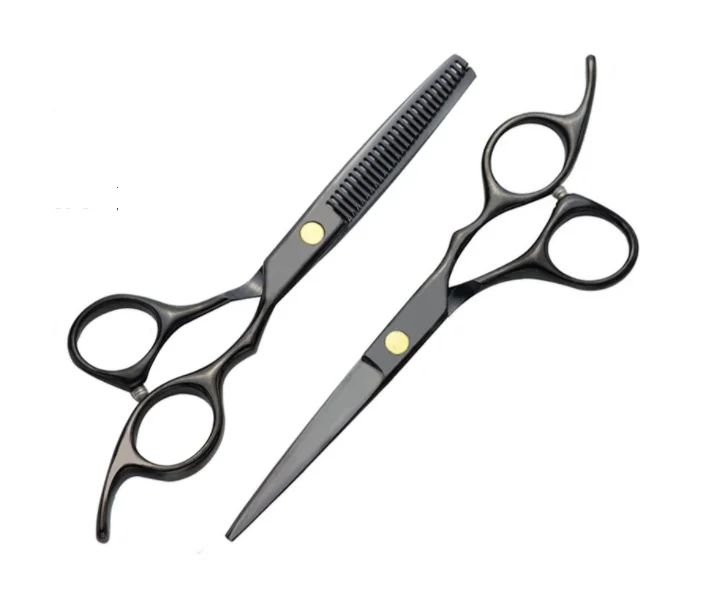 All stainless steel bright light custom color rainbow colored barber hair cutting scissors cutting