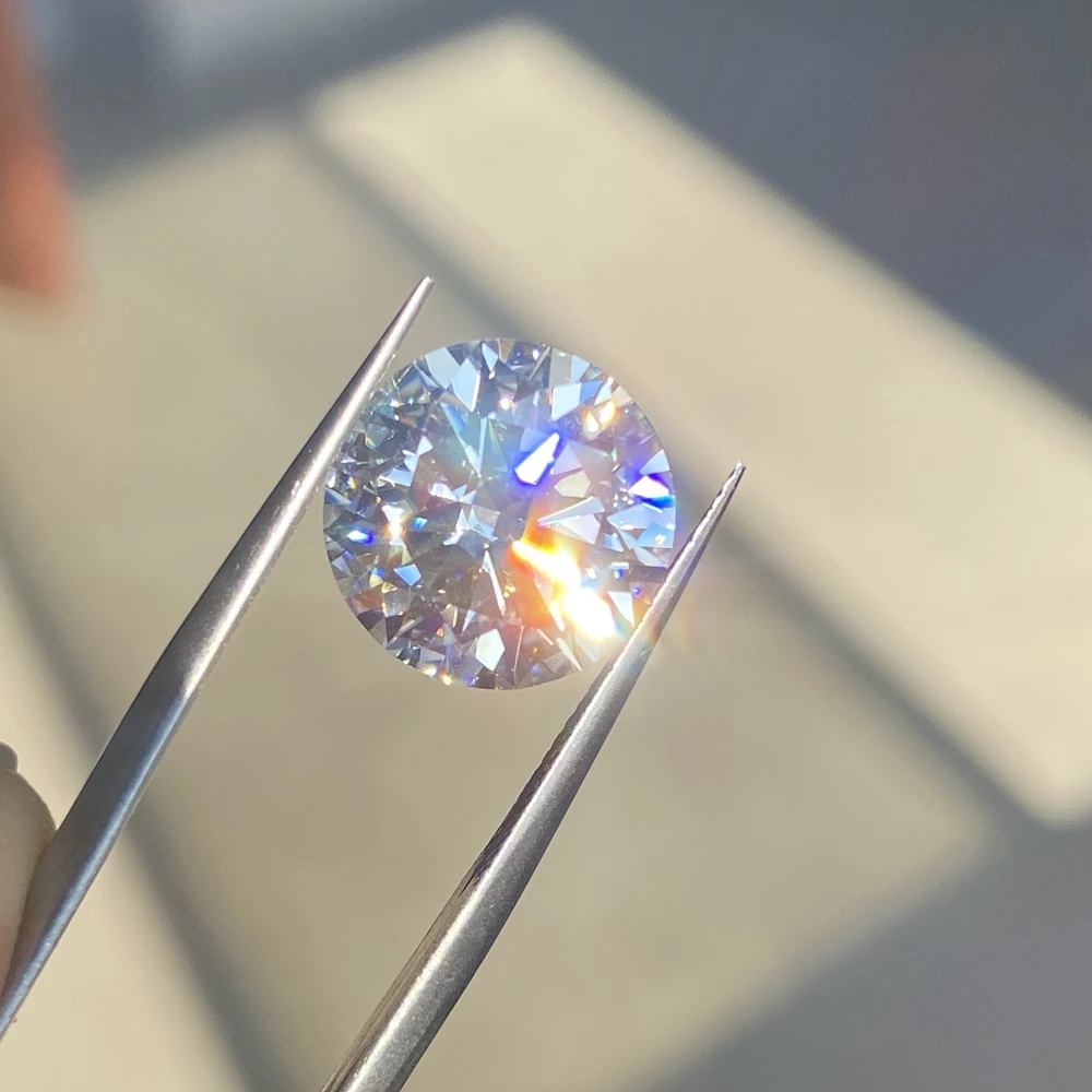  Оптовая продажа 1 карат свободные Moissanite круглые 6 5 мм белый синтетический алмаз