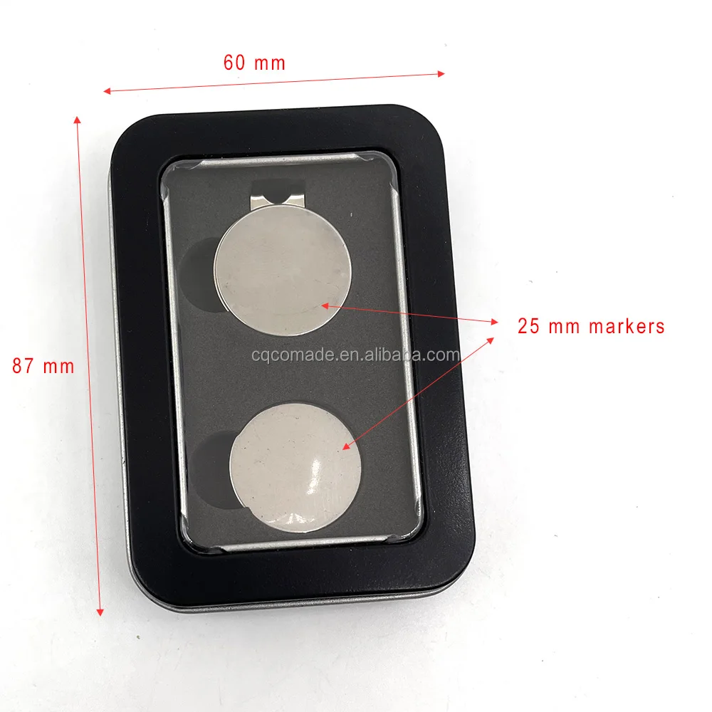 Blank Golf Promotional Golf Gift Set black Tinplate box Golf hat clip and ball makers