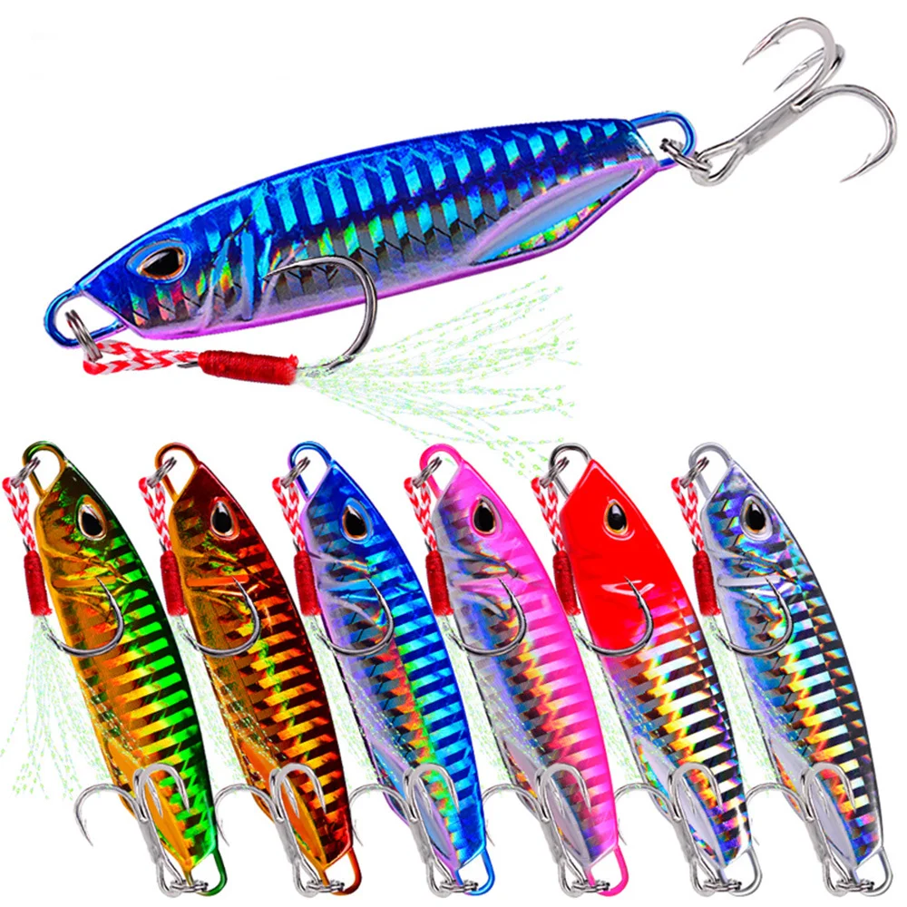 10g 15g 20g 30g 40g 50g Popular Hot Sale 6 Colors Metal Fish Bait Japanese  Fishing Jig