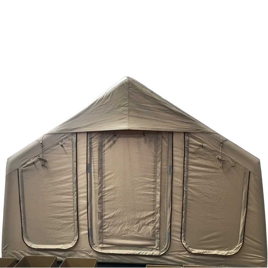 5-6 Person Portable Custom Family Camping Tent Waterproof Outdoor Large Canvas Air Oxford Glamping Inflatable Camping Tent