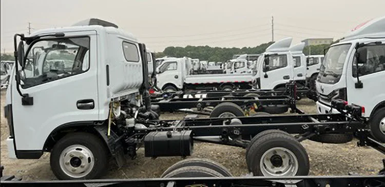 Brand new dongfeng diesel power euro 3 engine 4 tons truck chassis frame