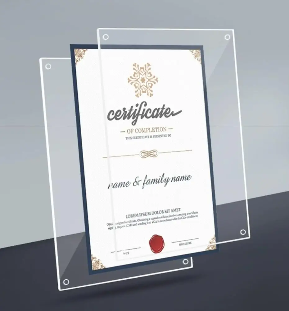 Clear Double Sided Picture Photo Frame Magnetic Design Custom Acrylic Photo Frame