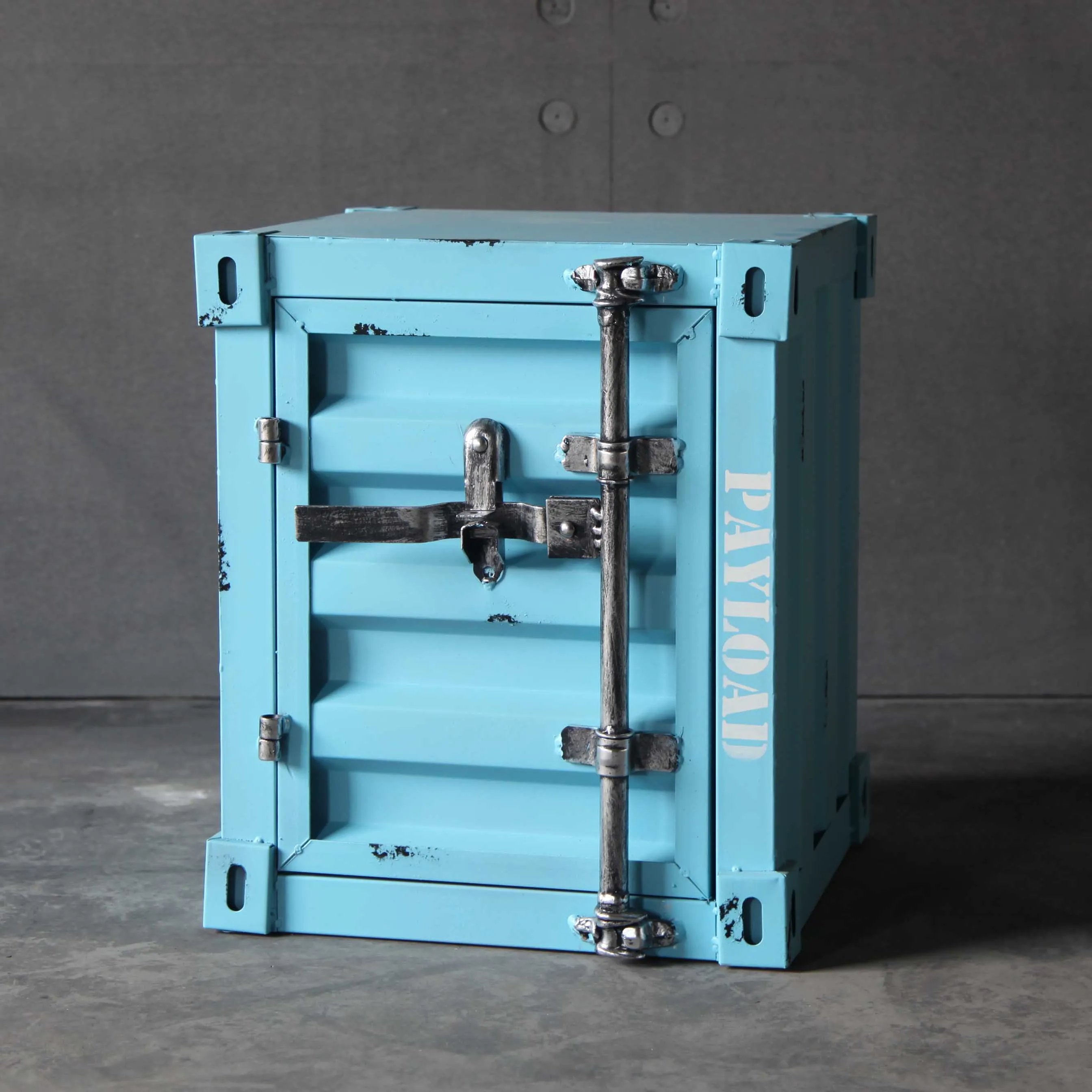 
Coffee Bar Hotel Customized Rural Square Storage Iron Industrial Retro Side End Small Container Table 