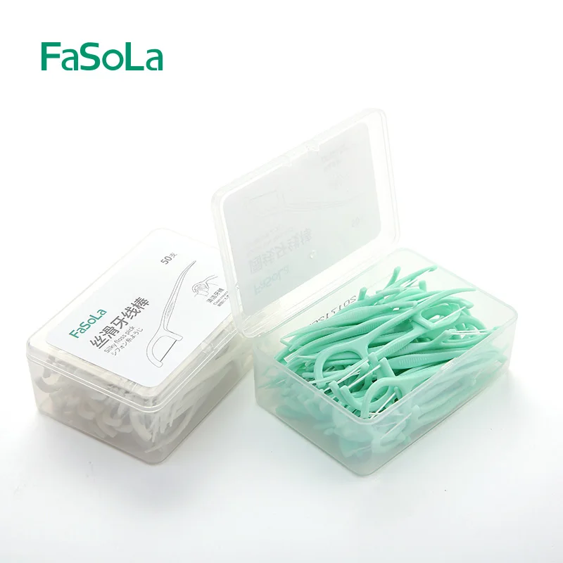 Fasola high quality plastic toothpicks dental floss picks daily use