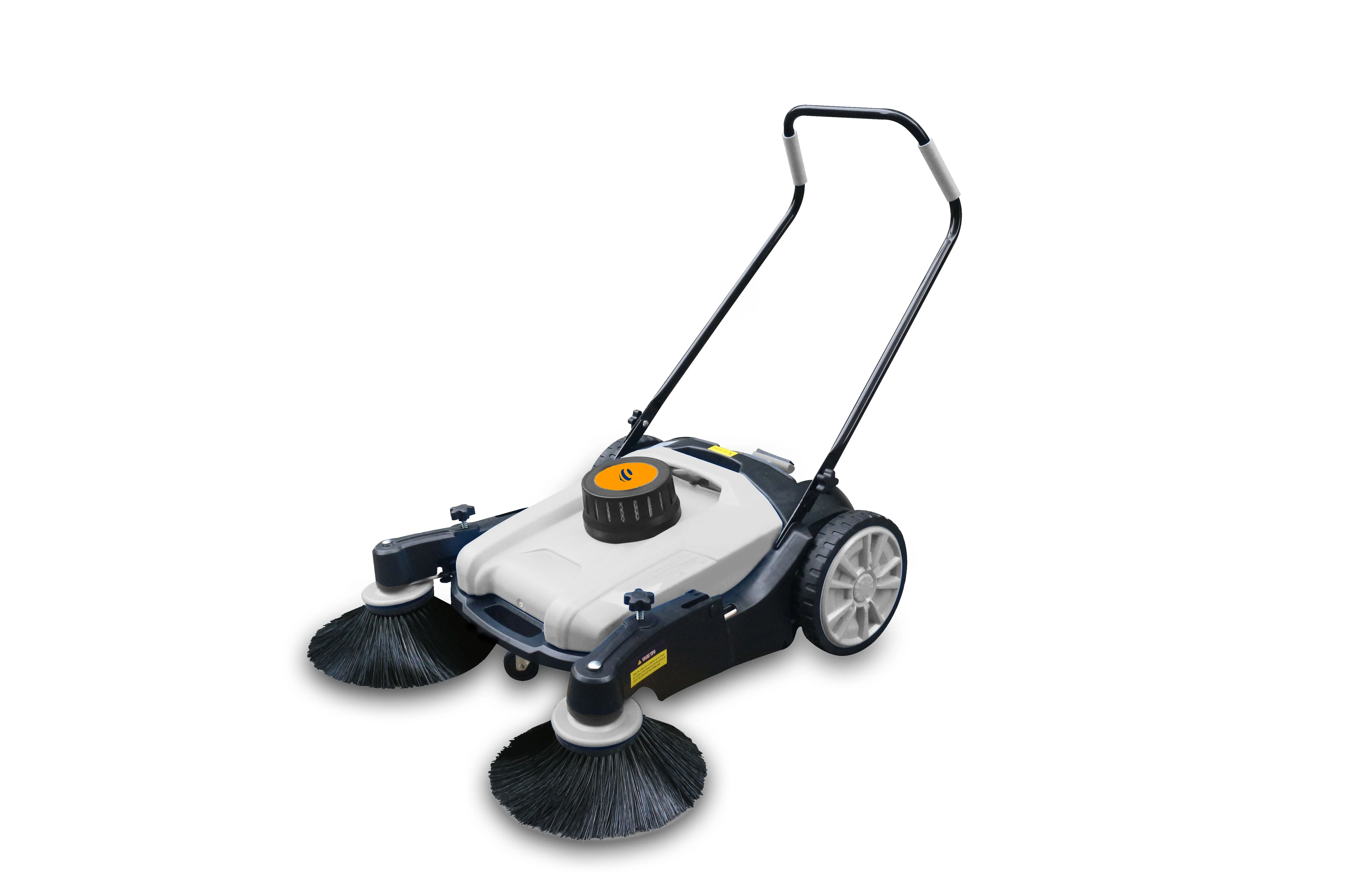 Automatic mini walk behind 1000mm 70L road cleaner hand push floor sweeper robot