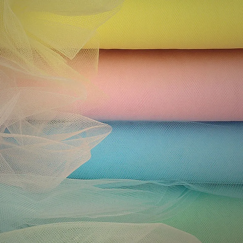 Высокопроизводительная основовязаная Тюлевая сетчатая ткань 54x40 ярдов Тюль с болтом для украшения вечеринки