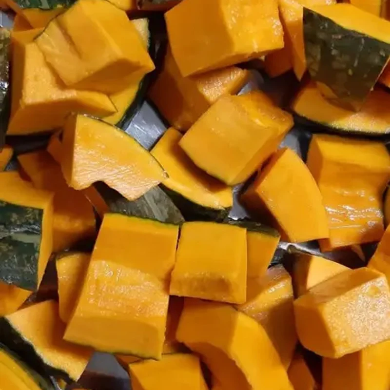 wholesale IQF halal bulk No additives Multi size fresh vegetable frozen pumpkin cut diced