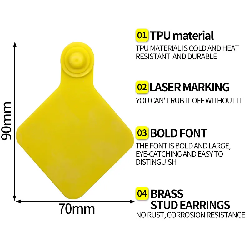 HED-ET137 cattle electronic ear tags serial number ear tag gps ear tag cattle
