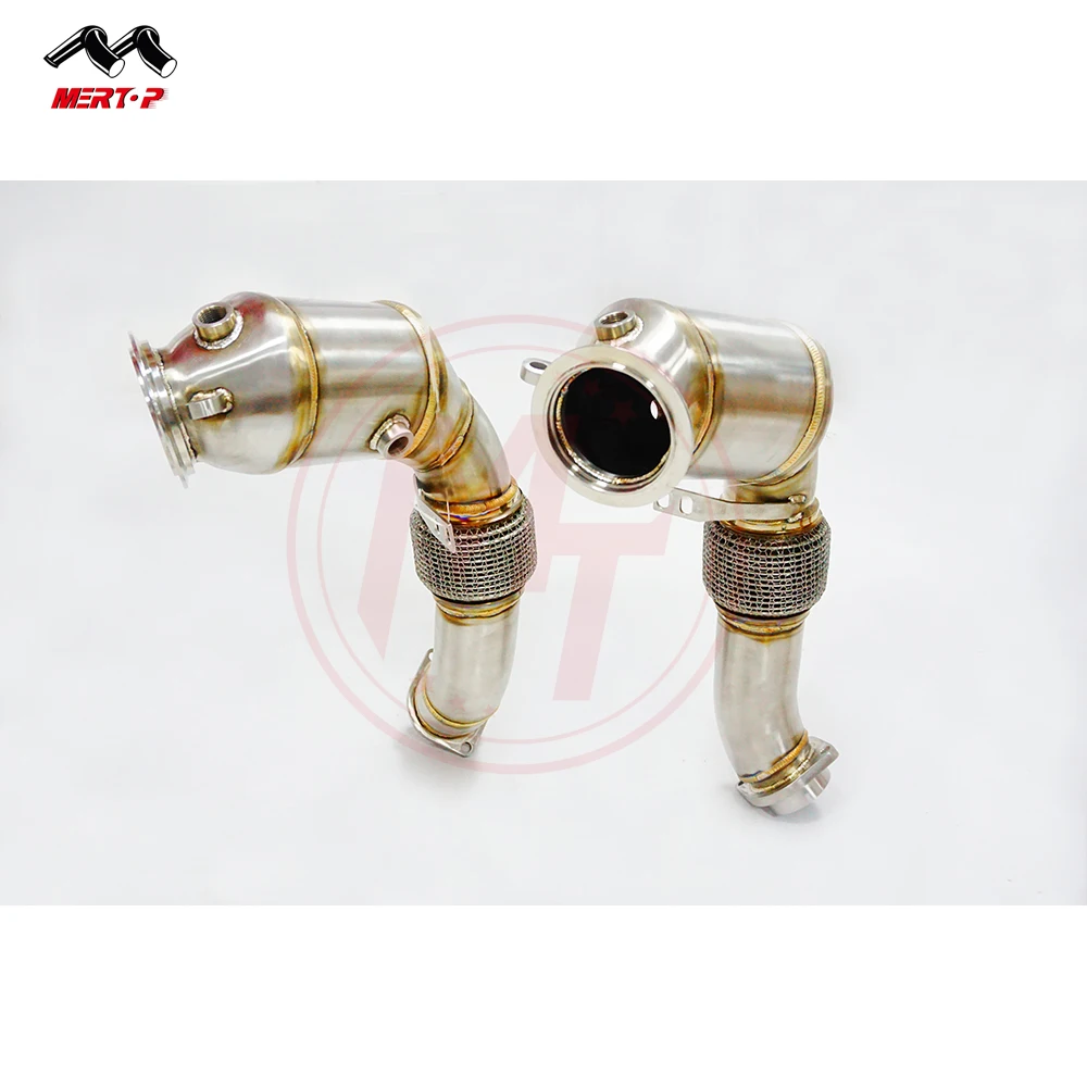 MERTOP V8 N63 S63 GT F01 F01 F06 F07 F10 F11 F12 F15 F16 F85 F86 E70 E71 550i 650i 750i X5 X6 X5M X6M downpipe 2008-2016