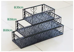 Iron hanging flower pot wall hanging green radish meat railing hook type balcony flower stand