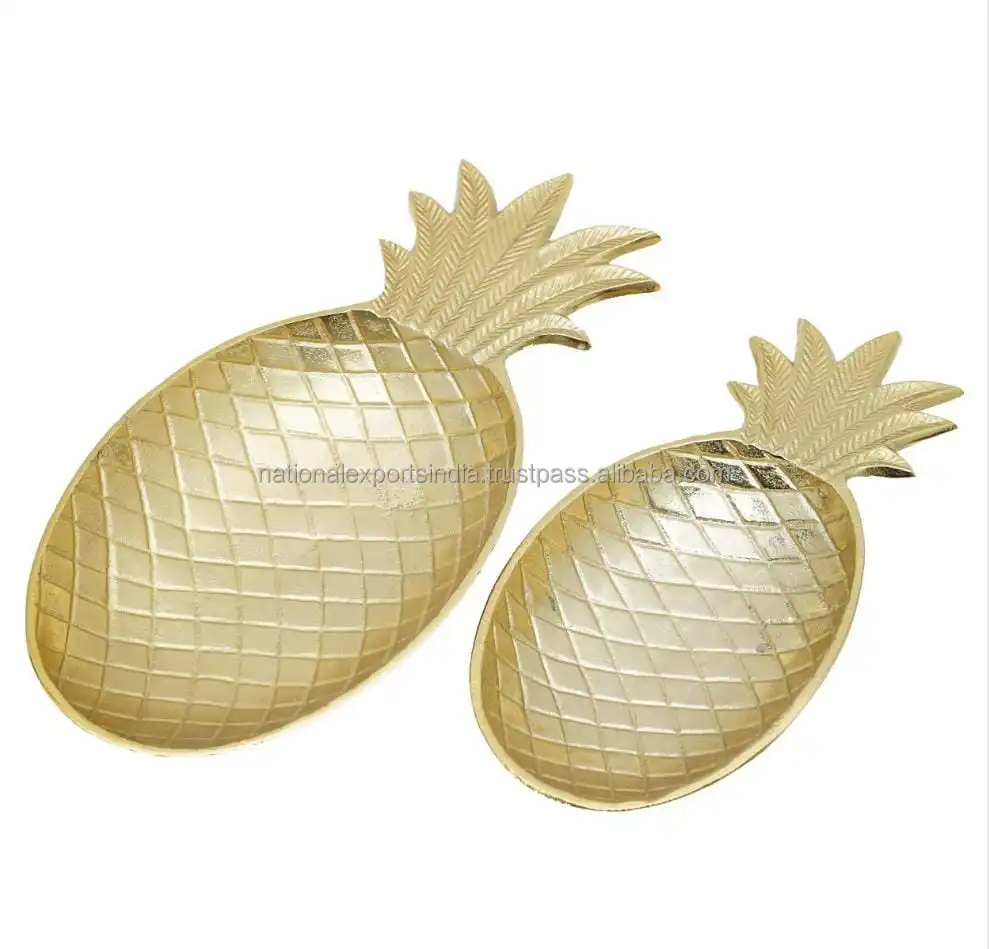 Металлическая алюминиевая десертная тарелка Сервировочная поднос для ювелирных изделий из ананаса