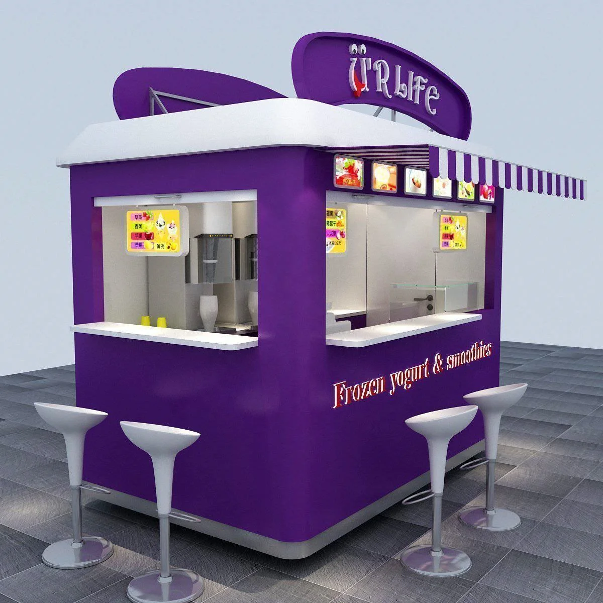 Chinese manufacturers wholesale price best selling customized ice cream kiosk food kiosk