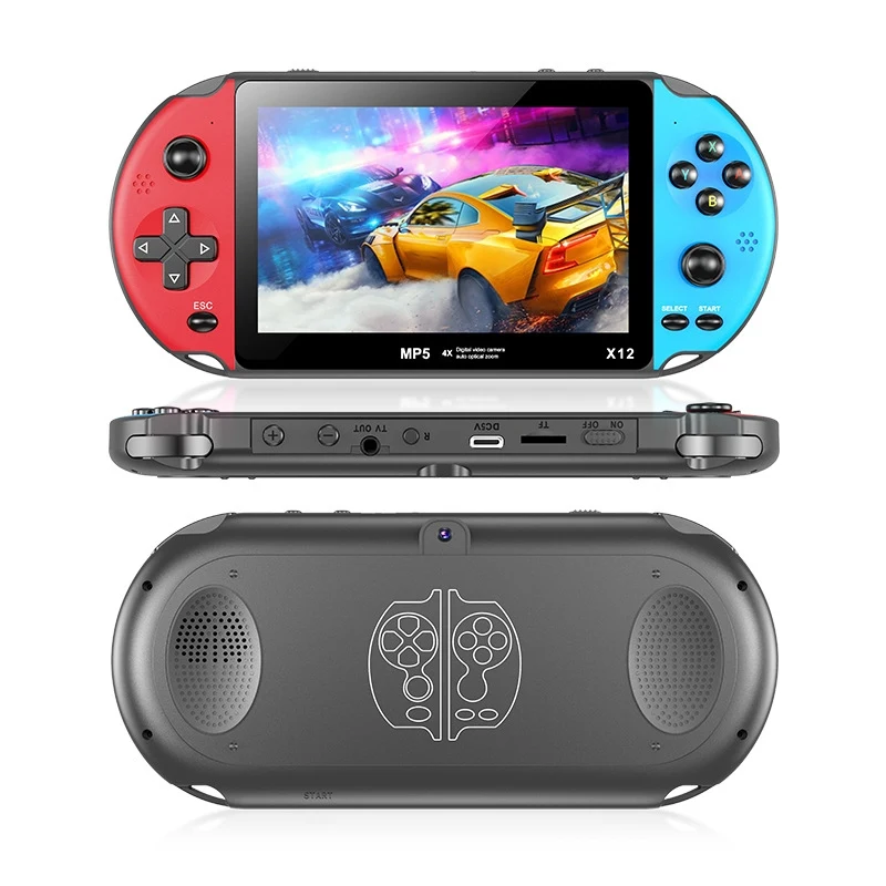 Cheap X12 Big Screen 5.1 inch handheld game player built games Video Game Consoles for PSP kids gift