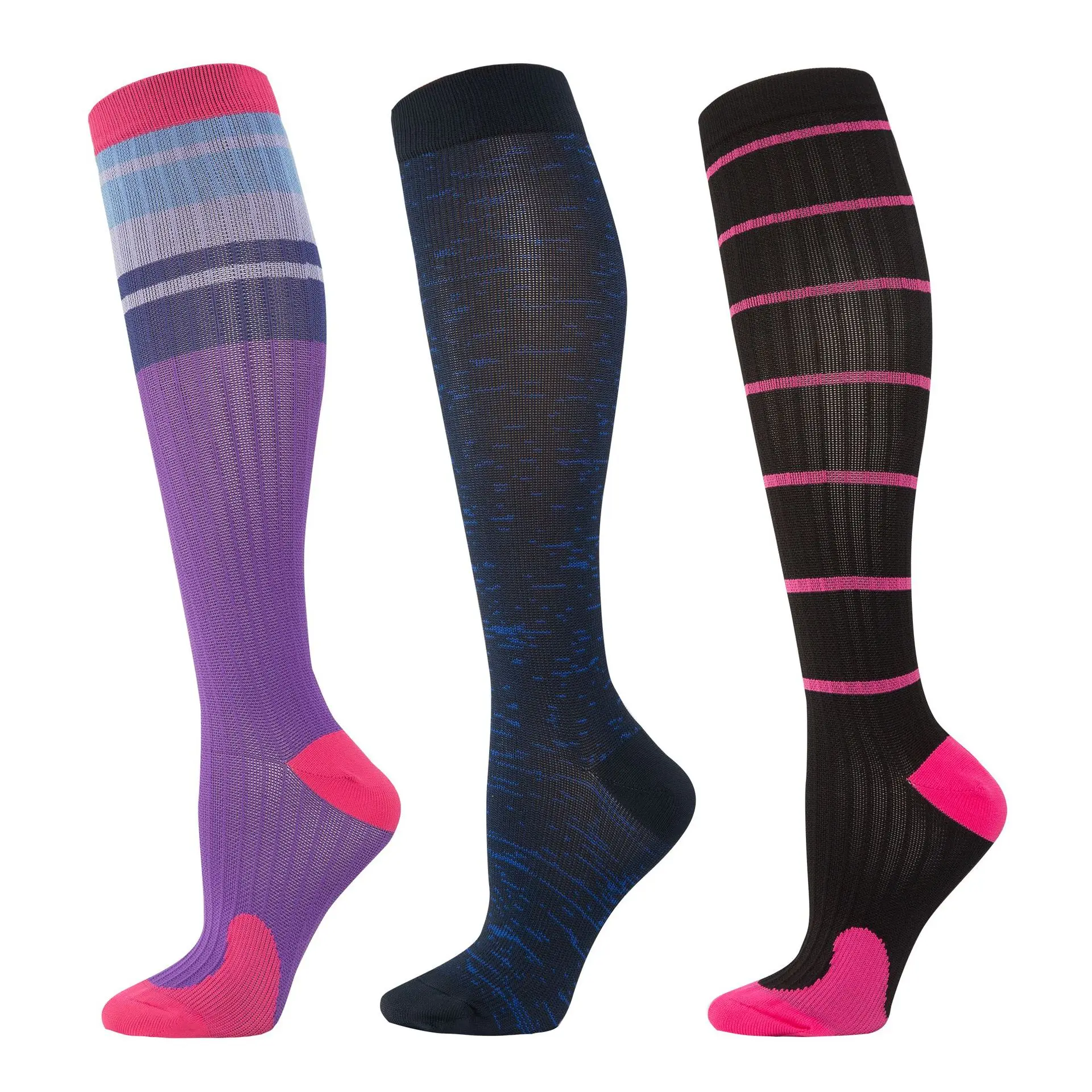 Носки компрессионные мужские до колена, спортивные, для путешествий, для мужчин 15-20 мм рт. Ст., разные цвета, заводская цена