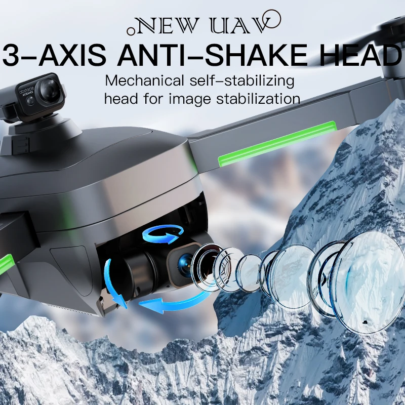 193S 3-axis Gimbal EIS Display Digital Touch Screen Remote Controller Drone 4K Pro With Professional gps Long range distance