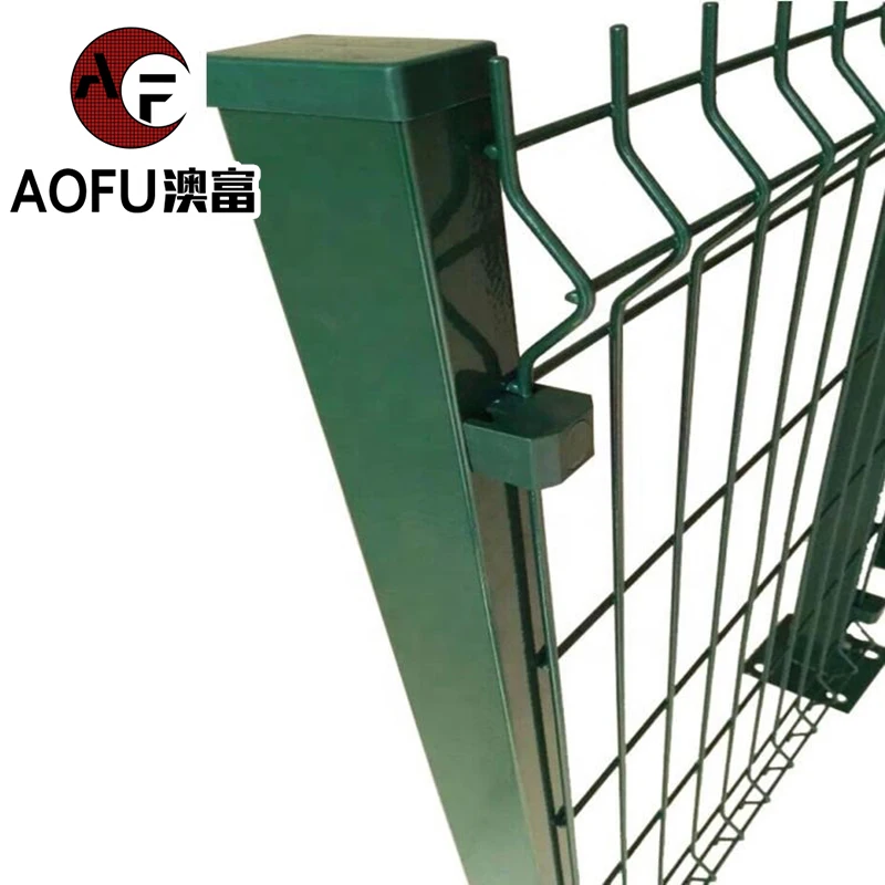 Construction Site Boundary Wall Fencing Black Backyard 3D wire mesh Fencing Panel With Barb