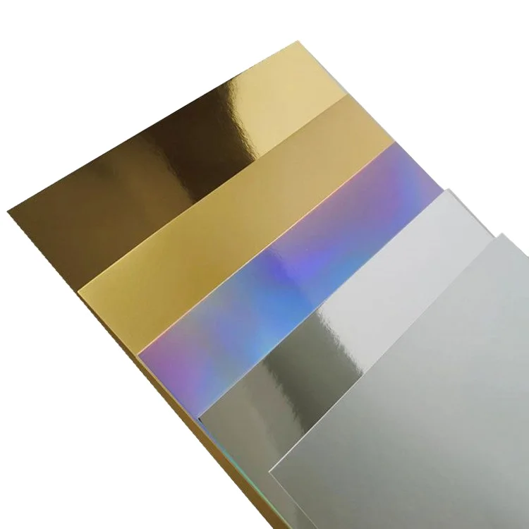Metallic Cardboard 250 gsm Art Craft Paperboard 50*70 cm Mirror Paper Board Wrapping Paper Sheets