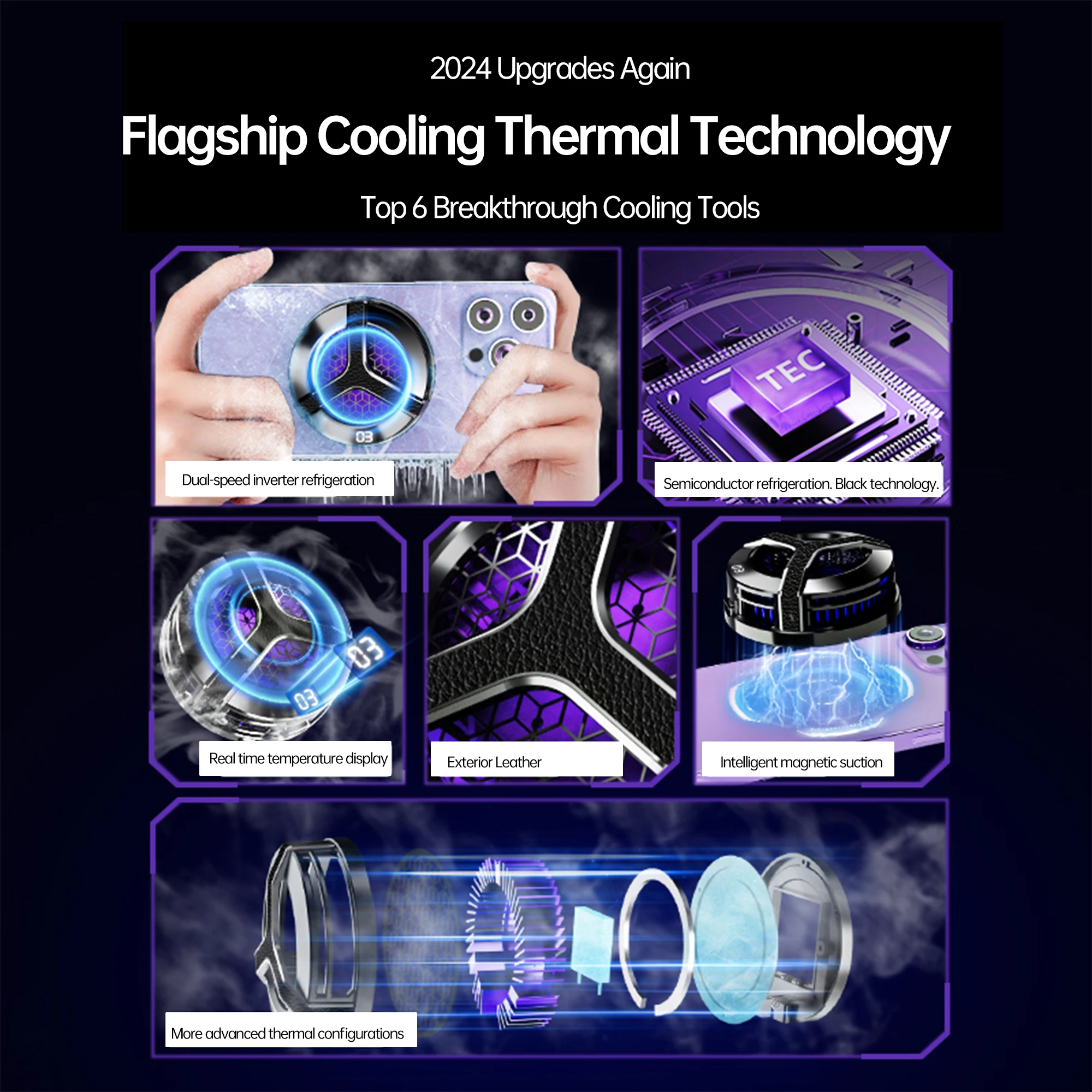 For iPhone Android phone Explosive New Products High-power chip Mobile Phone Cooler Cooling Fan Cell Phone