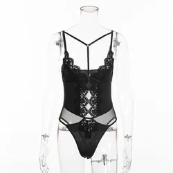 Wholesale Women Hot Transparent Fishnet Lace Hollow Out Bodysuit Sexy underwear